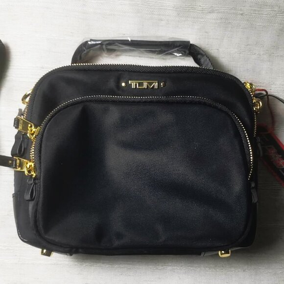 brand new reduced TUMI Voyageur Troy Crossbody bag black classic Registered - Picture 3 of 14